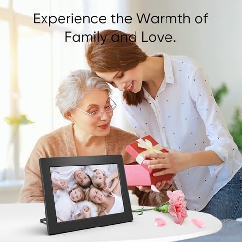 7 Inch Digital Picture Frame, Digital Photo Frame with 16:9 HD LCD Screen, Remote Control, Easy Setup and Share Photos Videos, Gifts Idea for Family, Christmas - Image 5