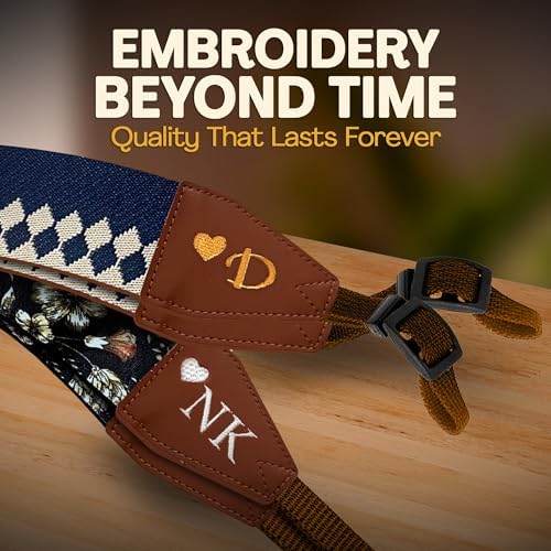 Art Tribute Custom Blue Diamond Camera Strap - Add Your Text and We Make It Especially For You Get Your Own Personalized Stocking Stuffer & Christmas Gift Camera Strap, No Shipping Cost! - Image 5