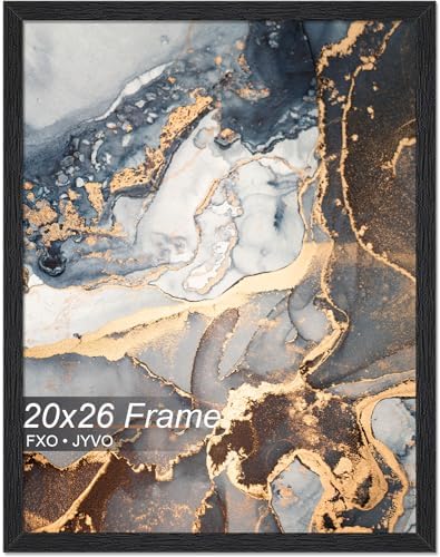 Fxojyvo 20x26 Picture Frame Black Engineered Wood Wall Hanging by Fxojyvo