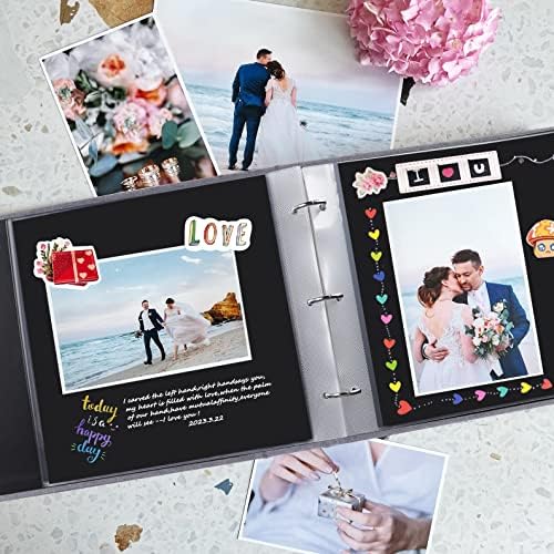 1DOT2 8x8 Inch 3 Ring DIY Scrapbook Photo Album, Beige - Image 6
