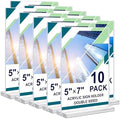 Acrylic Sign Holder 5 x 7, 10 Pack Clear Table Menu Vertical Display Stand Desktop Display Double Sided Stand Paper Holder Table Sign Suitable for Restaurants Office Store Show Fair by DunGu