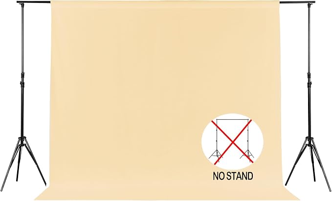 Joccun 8X10FT Champagne Backdrop Background for Photography,Polyester Backdrop Curtain Background Screen for Photography,Photoshoot,Video Recording,Studio(8X10ft,Champagne) - Image 2