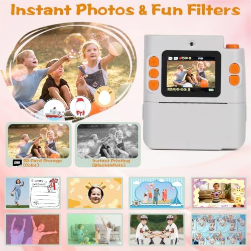 Cudinham Kids Camera Instant Print, Gifts for Age 3-12 Kids, 5 Rolls Paper - Image 4