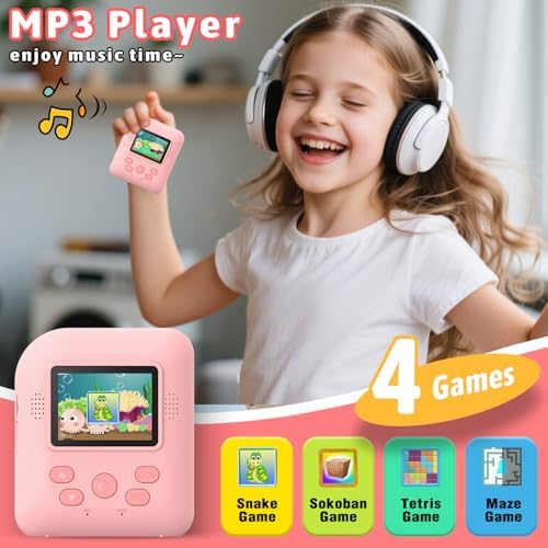 Okaloka Kids Instant Print Camera Toys,1080P HD Toddler Digital Video Camera,Christmas Birthday Gifts for Girls Boys Age 3-12 Year Old - TF Card Included (Pink) - Image 5