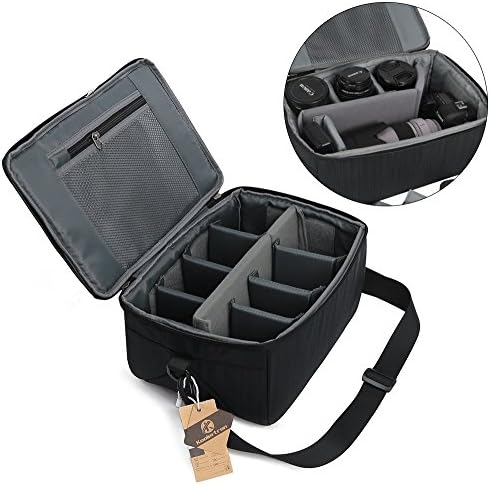 Koolertron Dslr Camera Insert Bag Purse Universal Liner Lens Pouch Partition Protective Cover Waterproof Sleeve for Cannon/Nikon/Sony (Black) - Image 6