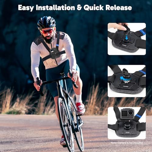 AKASO Quick Release Adjustable Chest Mount Harness Strap for Action Camera - Image 3
