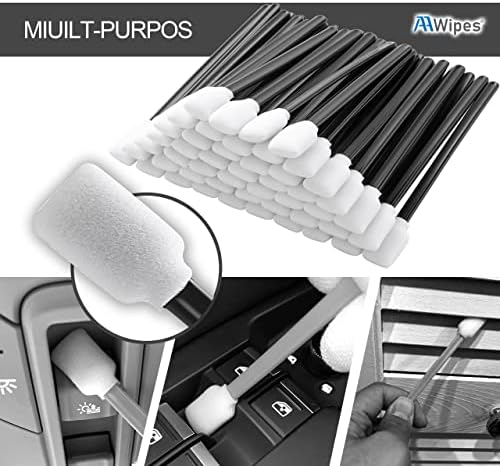 AAwipes Foam Swabs (200 pcs, 5.25", Black) - Lint Free Foam Tip Swab Cleanroom Sponge Stick Detailing Lab Swabs for Camera, Inkjet Printer, Optical Lens, Optical Equipment (C714BLK) (Pack of 4) - Image 4