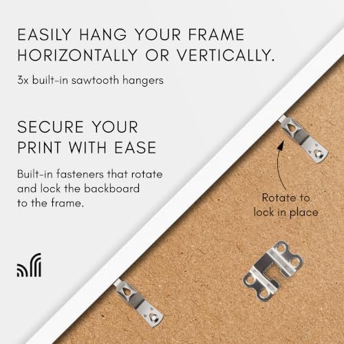Americanflat 17x22 Poster Frame - Slim Molding - White - Image 3