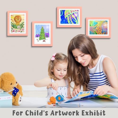 2 Pack 10x12.5 Front-Opening Kids Artwork Frames Changeable (Pink) - Image 4