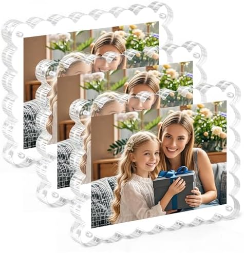 Chivalral 5x7 Magnetic Acrylic Frames 3 Pack,10+10mm Desktop Displays by Chivalral