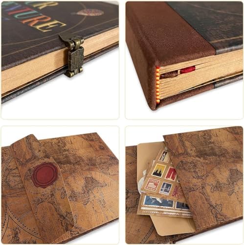 Our Adventure Book 146-Page DIY Handmade Scrapbook, Embossed Leather Cover - Ideal for Memories, Anniversary, Wedding, and Best Friend Gift - Inspired by the 'Up' Saga(Ball - Our Adventure Book) - Image 7
