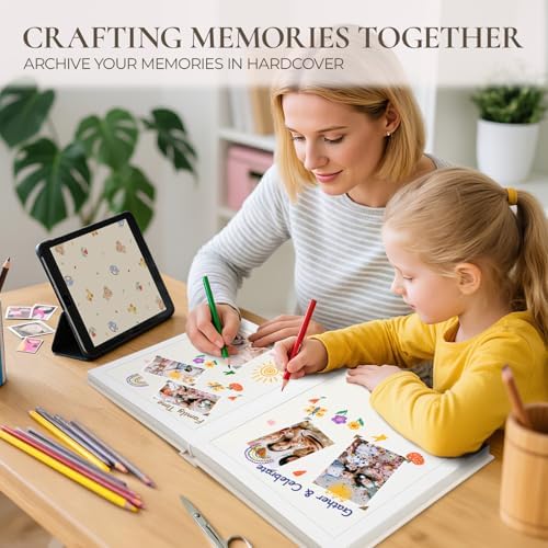 Vienrose Scrapbook Album 10x10 Inch Linen 420gsm Kraft 40 Pages Dark Blue - Image 2