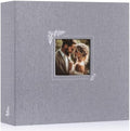 Lanpn Scrapbook Photo Album 12x12, Linen Window Design Cover Top Load 3 Ring Folder Binder Photobook Photo Book 12 x 12 inch with 30 Plastic Sleeves 60 Pages Grey by Lanpn