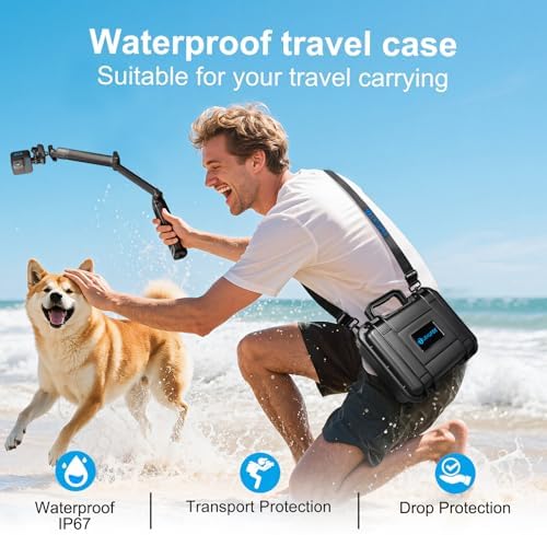 Lekufee Waterproof Hard Case Compatible with Gopro Hero 13/12/11/10/9/8,Mission 1 Pro,LIT Hero,Hero 4K,Media Mod/Gopro Volta/Creator Edition/Action Camera and Accessories(Case Only) - Image 5
