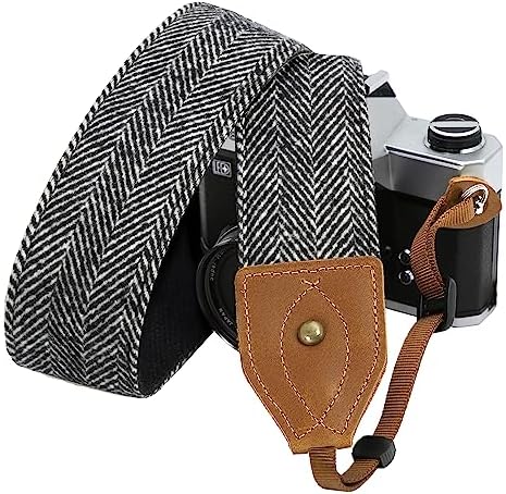 Padwa Lifestyle 2" Wide Classic Crazy Horse Art Cowhide Head Cotton Camera Straps for Photographers by PadwaLifestyleCameraStrap
