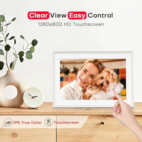 Frameo 10.1" Digital Picture Frame WiFi 32GB, Birthday Gifts for Mom, Women - Image 3