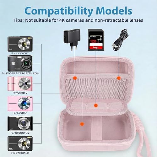 Digital Camera Case for Kodak PIXPRO FZ55/FZ45/CAMKORY, Pink - Image 3