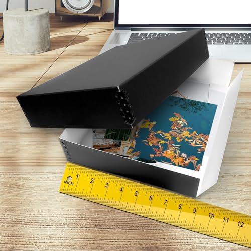 Golden State Art, Drop Front Archival Storage Box, 8.75"x10.75"x3"-Black - Image 4