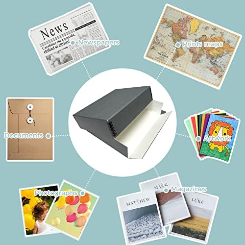 Golden State Art, Drop Front Archival Storage Box, Gray, 9.75x12.75x3 Inch - Image 6