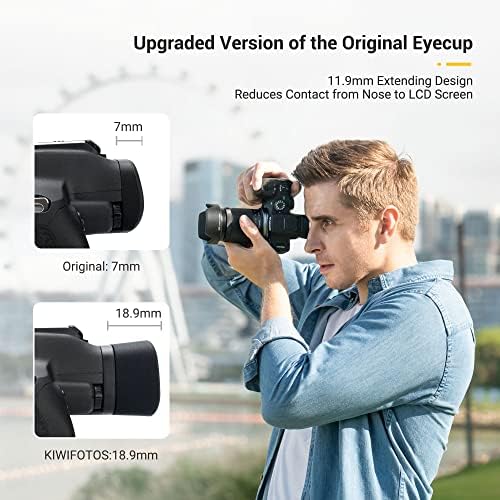 JJC Silicone Eyecup Viewfinder for Canon EOS R7 Camera with Extended Design - Image 3