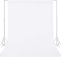 GFCC 5FTx7FT White Backdrop Background for Photography Photoshoot | Non-Reflective, Polyester Curtain, Easy Hang, Multipurpose Screen for Studio Photo Booth, Video Recording, Portrait, Party by GFCC