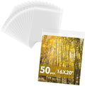 50 Pack 16x20 Inch Acid-Free Crystal Clear Plastic Sleeves for Art Prints by MatBoardCenter