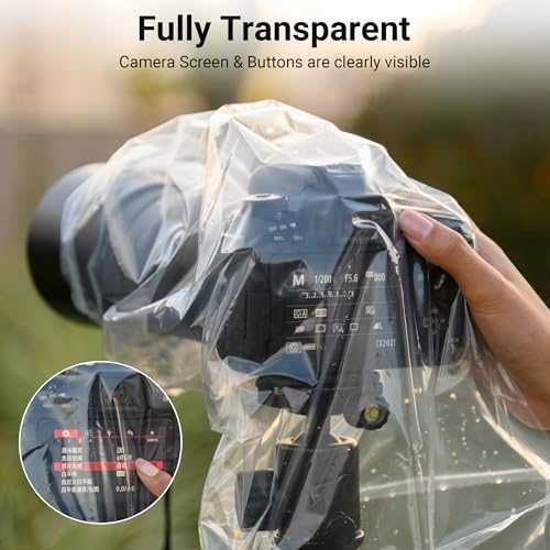 1+1 Clear Camera Rain Cover w/Without Flash for Camera + Lens up to 18" - Image 4