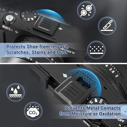 JJC 2-Pack Hot Shoe Cover for Sony ZV-E10 II A7C A7 Cameras, Full-Coverage - Image 6