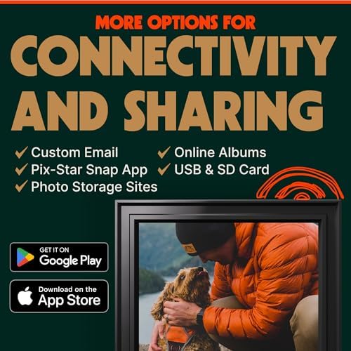 Pix-Star LUX 10.4'' Wi-Fi Digital Picture Frame – Unlimited Cloud Storage, Easy App Sharing, 40,000+ Pictures, No-Glare Display, Motion Sensor, Email/App/USB/SD - 10 inch - Image 3