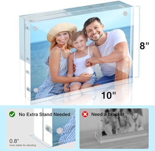 HOUSE DAY Acrylic Picture Frames 8x10, 6 Pack Magnetic 8x10 Picture Frame - Image 2