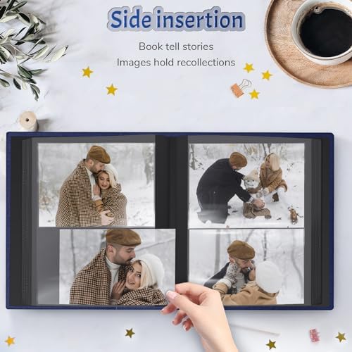 Popotop 4x6 Photo Album 200 Pictures, Linen Hardcover, Reinforced Spine - Image 5