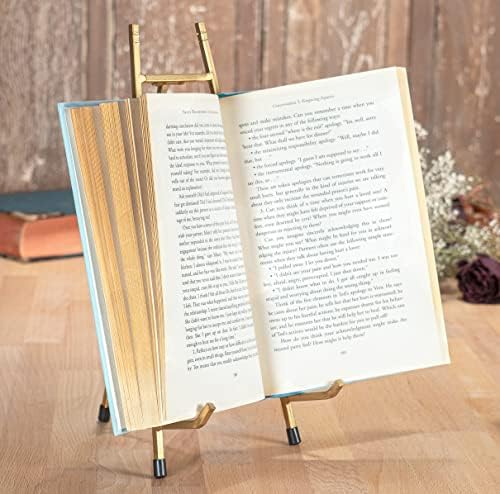 Red Co. 13” Tall Modern Metal Tripod Plate Stand and Art Holder Easel, Gold - Image 4