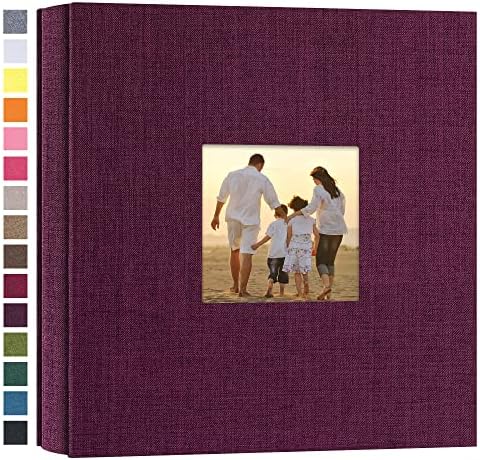 potricher Photo Album 4x6 Pictures, 200 Pockets, Linen Cover, Purple by potricher