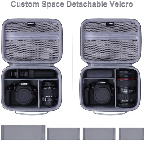 Small Camera Case Bag for Canon EOS Rebel T7/R50//R100 DSLR Camera Gray - Image 3