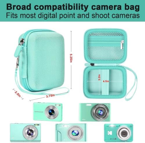 ALKOO Digital Camera Case for CAMKORY, Camera Pouch for KODAK Pixpro -Green - Image 3