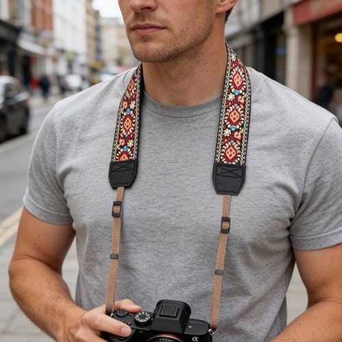 ZOOEASS Camera Strap for DSLR and Mirrorless Digital Camera,Neck Strap with Embroidery Patterns and Quick-release Buckle - Image 6