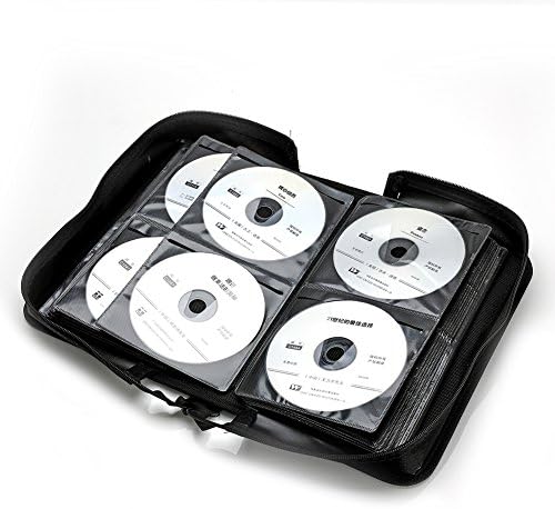 CCidea CD Case DVD Storage Holder, 128 Capacity DVD Cases Organizer CD Plastic Protective Carrying Binder,Portable Cd Wallet for Home Travel (Black) - Image 2