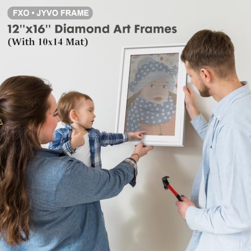 12x16 Frame Set of 6 for Diamond Art Painting 30x40cm Engineered Wood White - Image 2