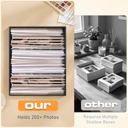 AOBOPLE 8 Pack Photo Storage Box,11" x 14" x 4" Archival Storage Box with Lids,Protective Storage Box for Photo,Pictures,11x14 Documents, Keepsakes and Jewelry Home and Office Organizer - Image 5