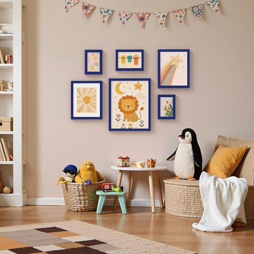 Vittanly 4x6 Picture Frame Made of Solid Wood for Wall or Tabletop, Royal Blue - Image 5