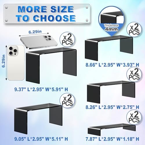 Aheroi Acrylic Risers Display Stands, Acrylic Stands for Display 10Pcs 2Set - Image 2