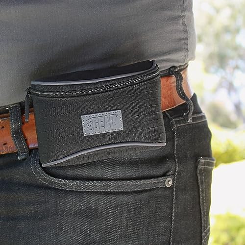 USA Gear Camera Belt Bag Fits Panasonic Lumix ZS70, Canon Elph 190, Sony RX100, Sony DSC HX80, A5100, Canon EOS M200, & more - Small Camera Case with Zippered Pocket, Belt Loop, Carabiner Clip - Image 5