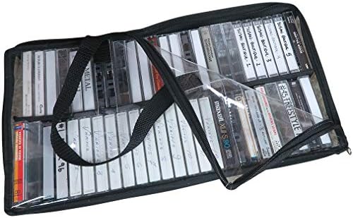 Evelots Cassette Tape Storage Bag, Holds 100 Tapes with Cases - Image 3