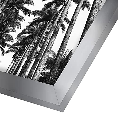 Americanflat 22x28 Poster Frame - Silver Engineered Wood with Polished Plexiglass - Wide Picture Frame for Vertical or Horizontal Wall Display - Epic Collection - Silver - Image 3