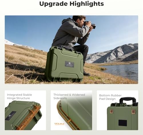K&F CONCEPT Waterproof Hard Case, IP67 Protective Case with Pre-Scored Foam - Image 6
