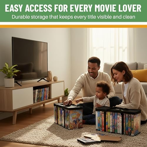 Evelots VHS Storage Bags, 4 Pack, Holds 60 VHS Tapes - Image 7