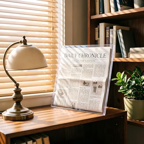 Klmnop 4 Pack Hard Newspaper Toploader Holders, 13" x 11" Rigid PVC Plastic Protector Sleeves, 4.5mm Thick Clear Loaders for Newspapers, Magazines, Comics, Photos - Image 6