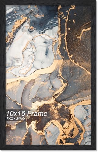 Fxojyvo 10x16 Picture Frame Black Engineered Wood Wall Hanging by Fxojyvo