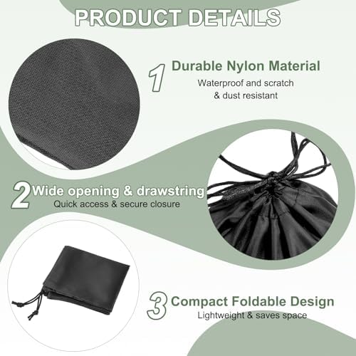 Tripod Case Bag, Nylon Tripod Storage Bag, Long Foldable Monopod Compact Carrying Organizer Pouch- Fitting for (Monopod/Light Stand/Umbrella/Travel) 24 x 6 In & 2 Pack & Black - Image 3