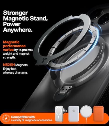 TORRAS Ostand Q3 Air for iPhone 15 Pro Max Case with Stand, Shockproof - Image 5